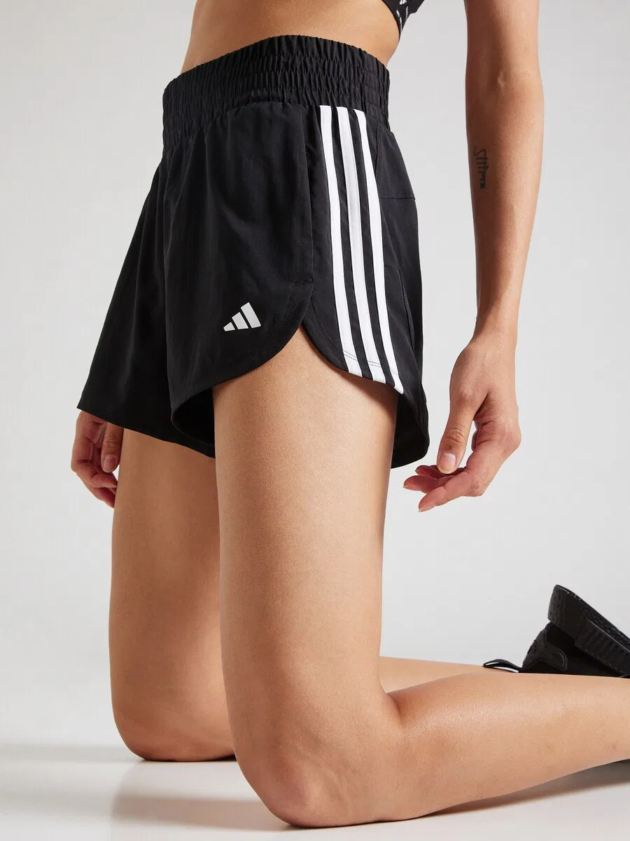 Спортивные шорты ADIDAS PERFORMANCE свободного кроя 'Pacer' черного цвета — фото 2