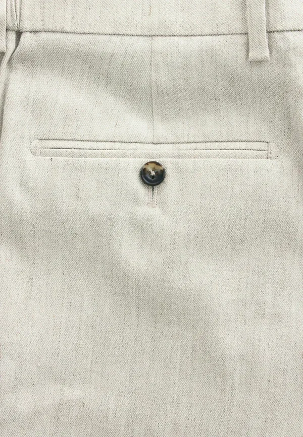 Брюки из льна и хлопка Suit trousers Next, stone, цвет stone — фото 3