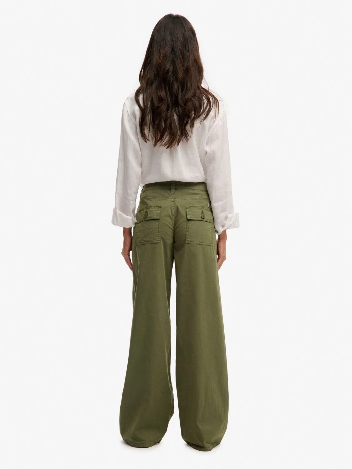Брюки карго свободные SUPERDRY Baggy Cargo Joggers Superdry, зеленый — фото 4