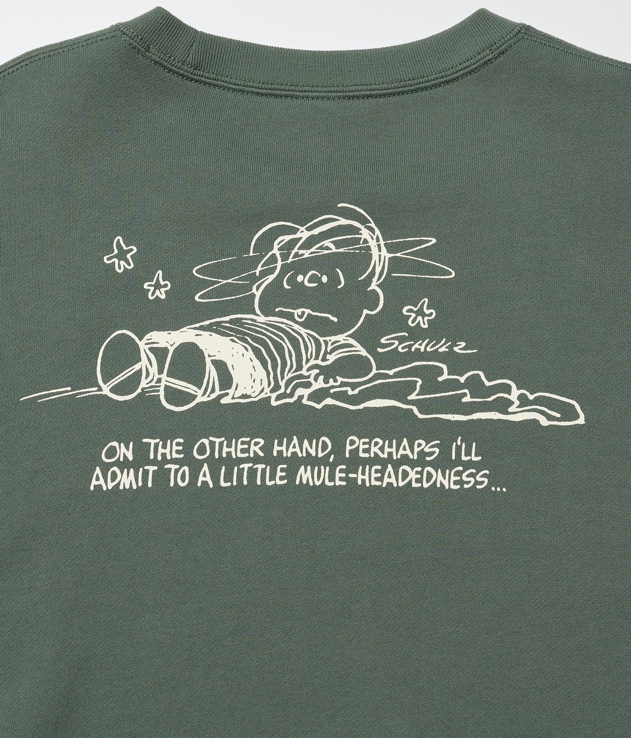 Свитшот Uniqlo Peanuts, 57 оливковый — фото 4