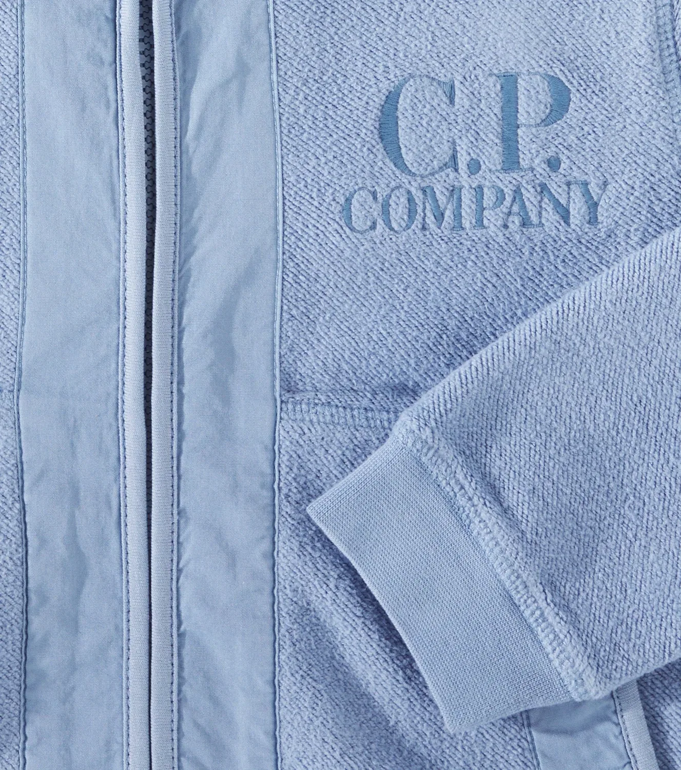 Худи из махрового хлопка с капюшоном C.P. Company Kids, синий — фото 3