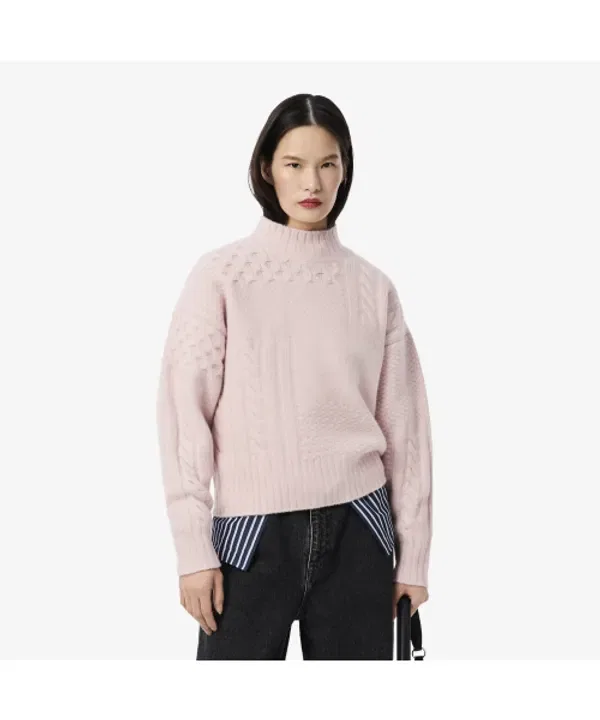 Свитер Lacoste с арановым узором, темно-синий