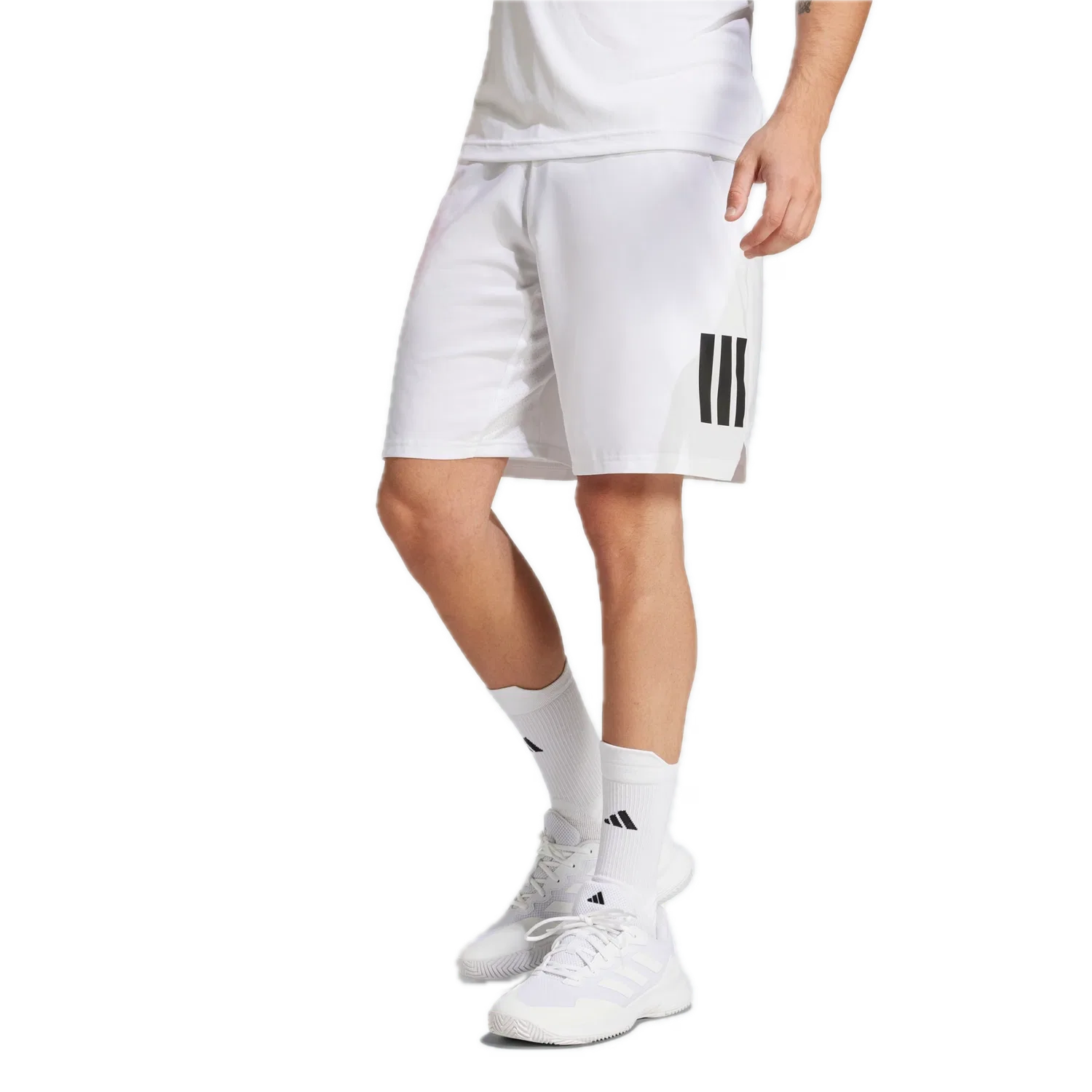 Мужские шорты для тенниса с технологией Climacool Adidas, белый — фото 3