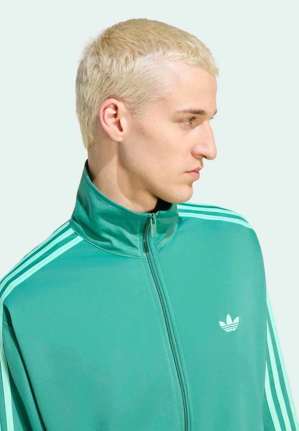 Firebird tt - тренировочная куртка Adidas Originals, Blanch Green Pulse Mint — фото 4