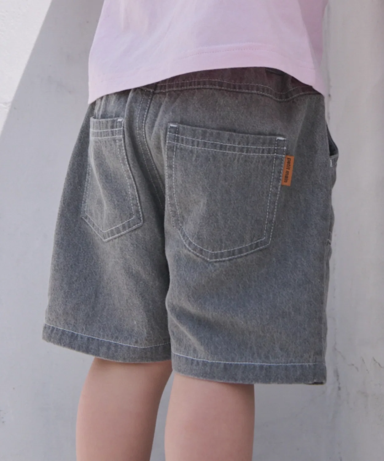 Детские джинсовые шорты с эффектом охлаждения Bleach Petit main, Light Blue — фото 3