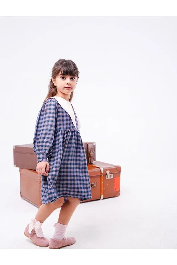 Детское платье для девочек с длинным рукавом Bonbono Kids, Lilac — фото 3