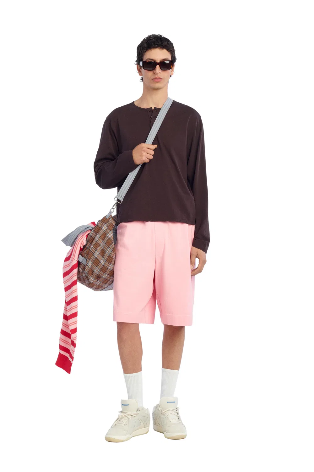 Футболка Henley стандартного кроя ZARA, Brown