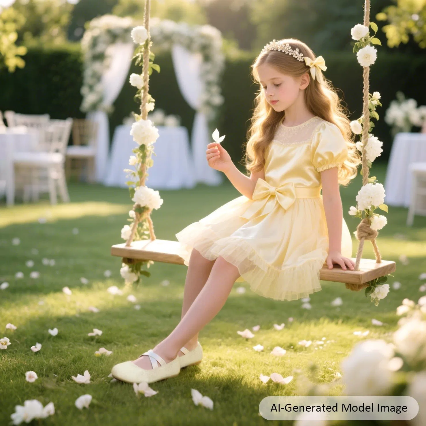 Детские туфли для девочек балетки Мэри Джейн Felix & Flora, Champagne Gold — фото 2
