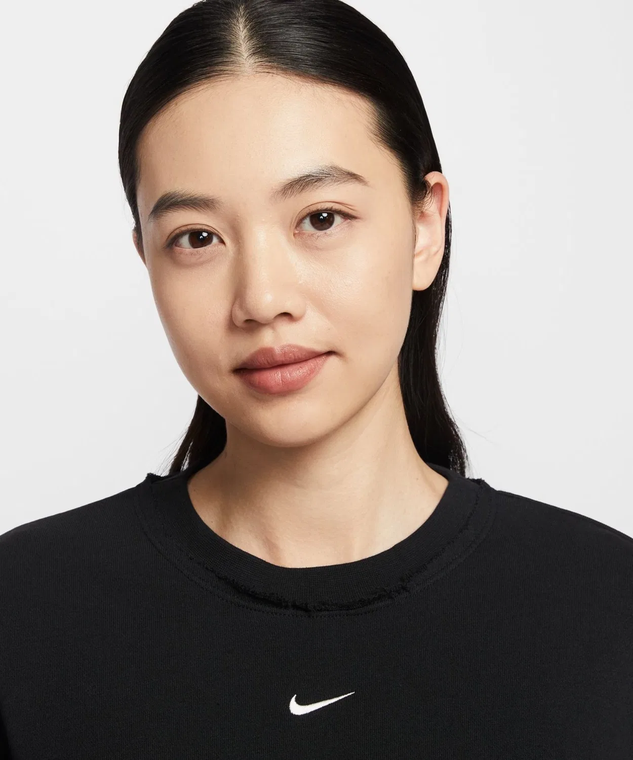 Женский свитшот с длинным рукавомNIKE NSW CHILL FT L/S Кру, Серый — фото 2