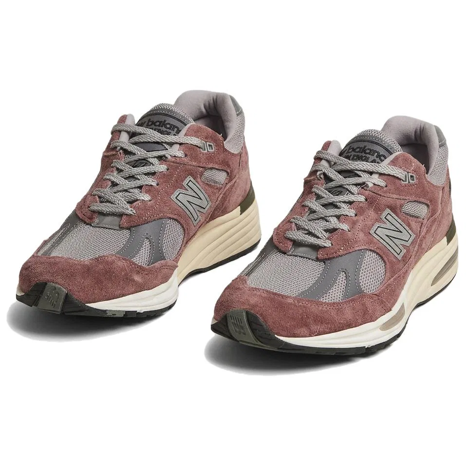 Детские кроссовки для бега с амортизацией NB 991 V2 New Balance, Red Brown — фото 4