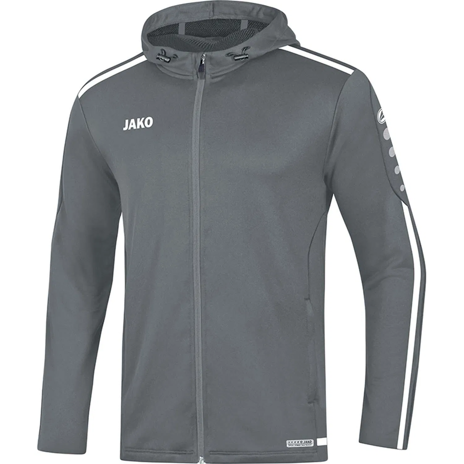 Детское худи с контрастными полосами Striker 2.0 Jako, Grau Weiss
