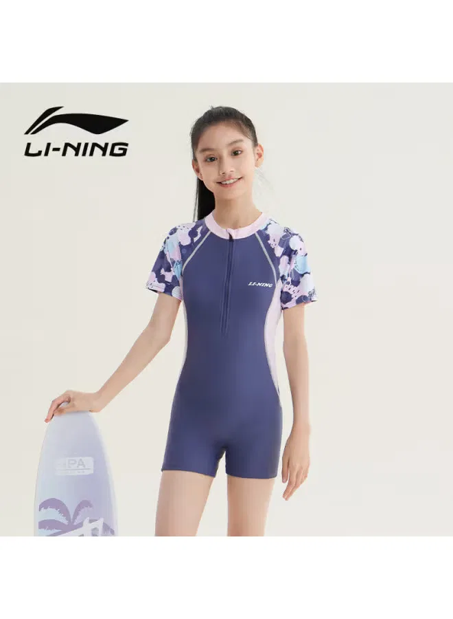 Купальник спортивный для плавания Li-Ning, серо-синий — фото 2