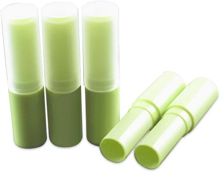 Пустые пластиковые тюбики для бальзама для губ 4 мл, 20 шт, HugeStore, Green