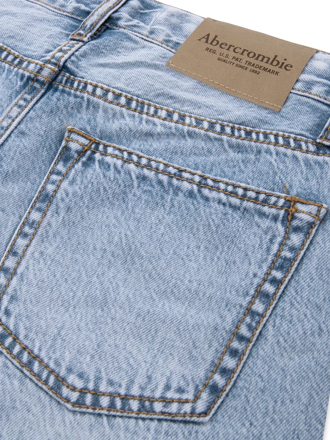 Шорты джинсовые мешковатые Abercrombie & Fitch, синие — фото 4