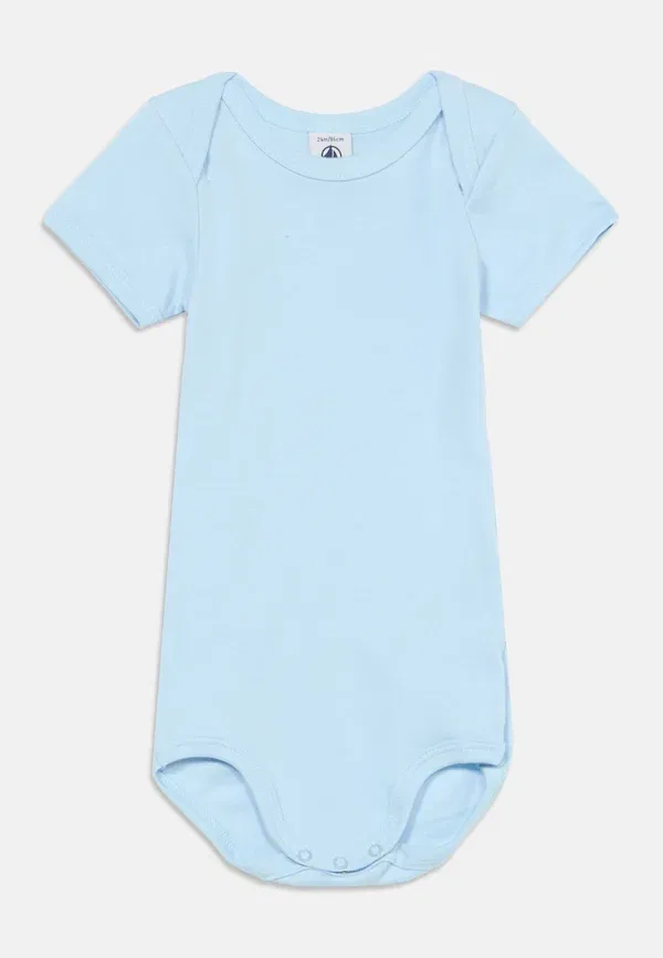 Комплект из 3 боди с коротким рукавом Striped Petit Bateau, Blue/White, белый — фото 3