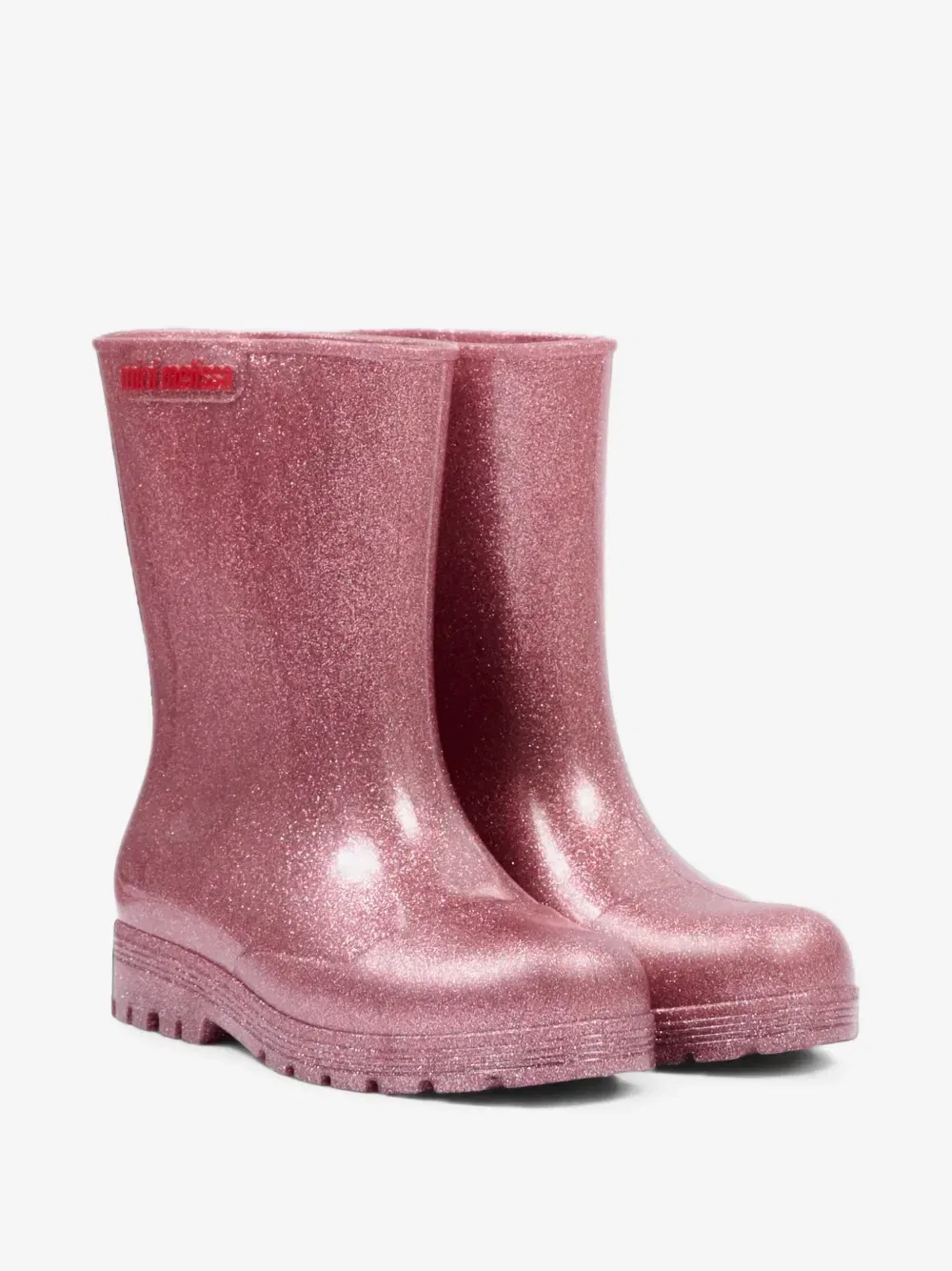 Резиновые сапоги Welly с блестками Mini Melissa, розовый