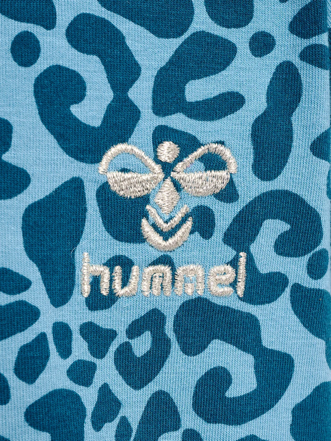 Детское платье-футболка с принтом Hmlflowy Hummel, Wasserblau Himmelblau Helles Preußischblau — фото 4