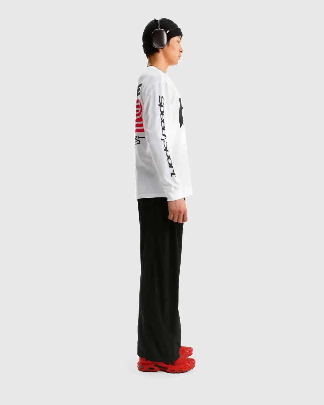 Мужская футболка с длинным рукавомс принтом Nike Sportswear Long-Sleeve T-Shirt, White — фото 2