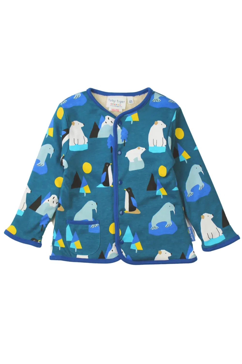 Детская куртка с арктическим принтом Arctic Print Reversible Jacket Toby Tiger, Blue