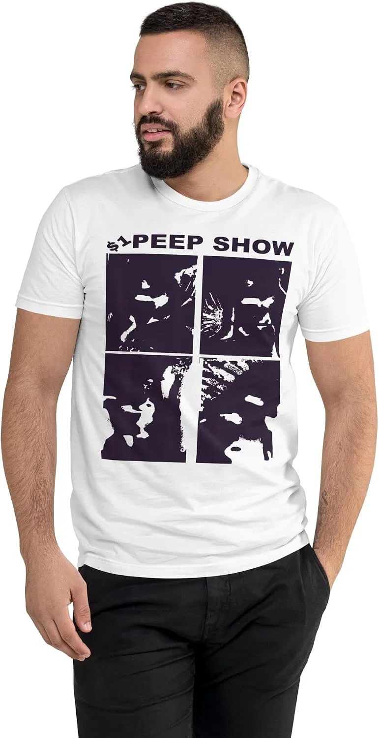 Мужская футболка с принтом $1 Peep Show 3600 Premium Fitted Short Sleeve Crew, White — фото 2