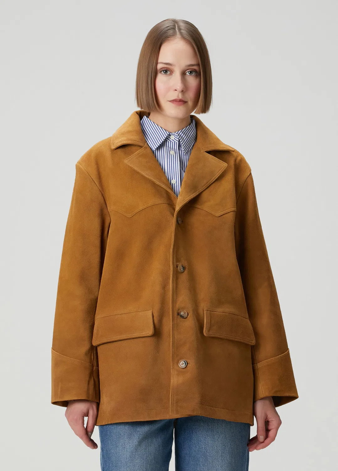 Жакет Polo Ralph Lauren Taba Süet, светло-коричневый