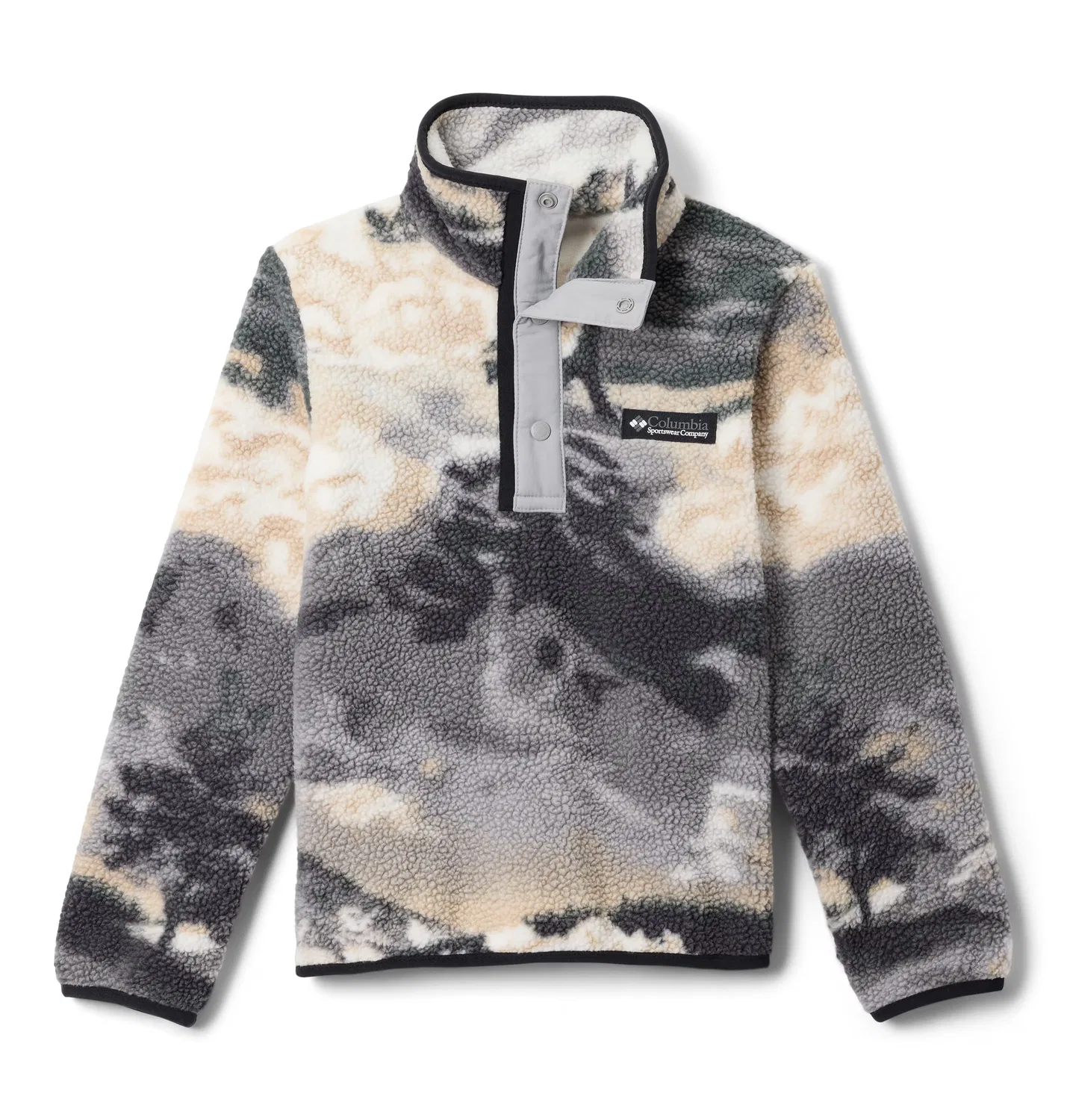 Детский флис для мальчиков с принтом Helvetia II Printed Columbia, Grey Ash
