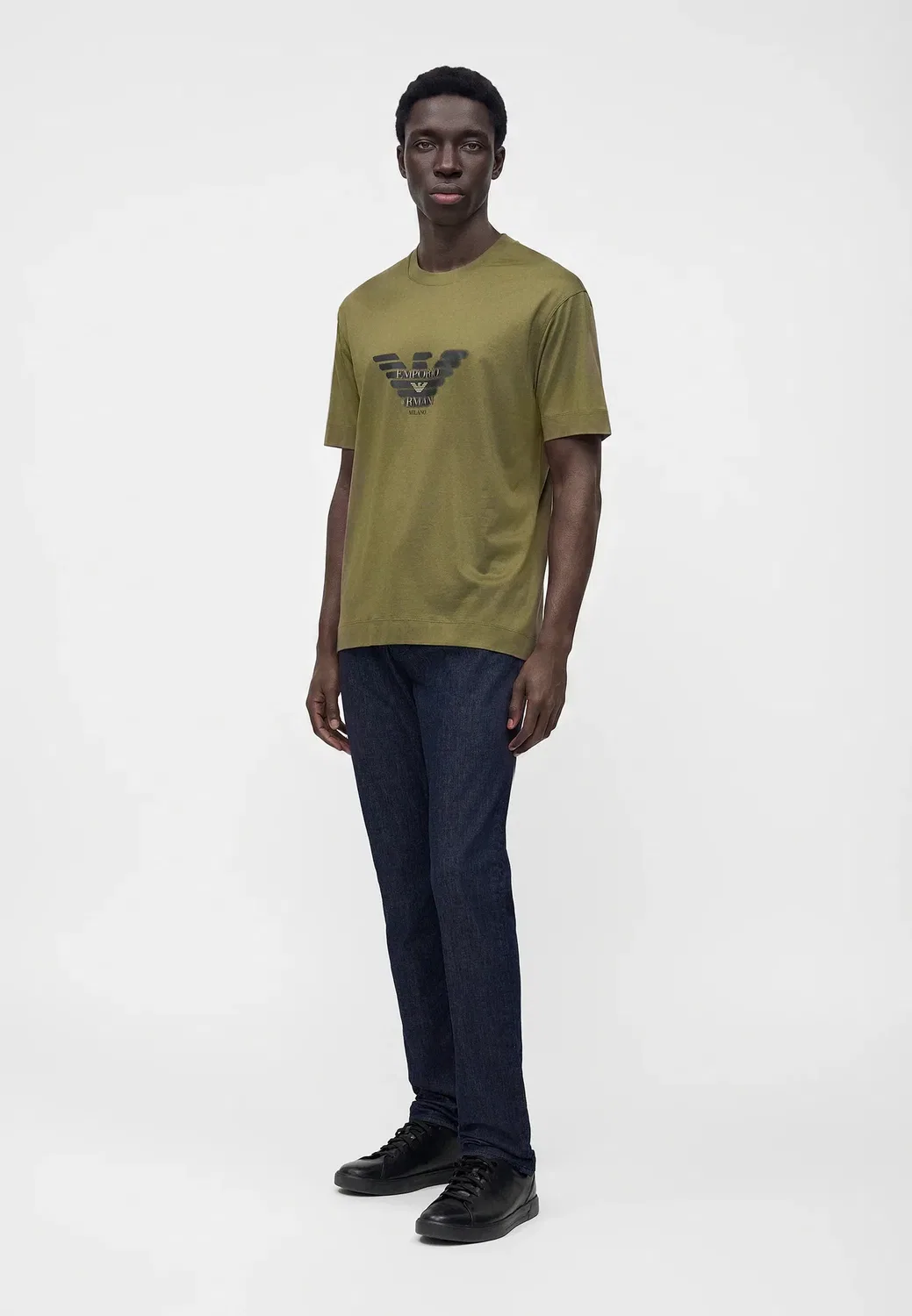Брюки с карманами - джинсы зауженного кроя Emporio Armani, Blue Denim — фото 2