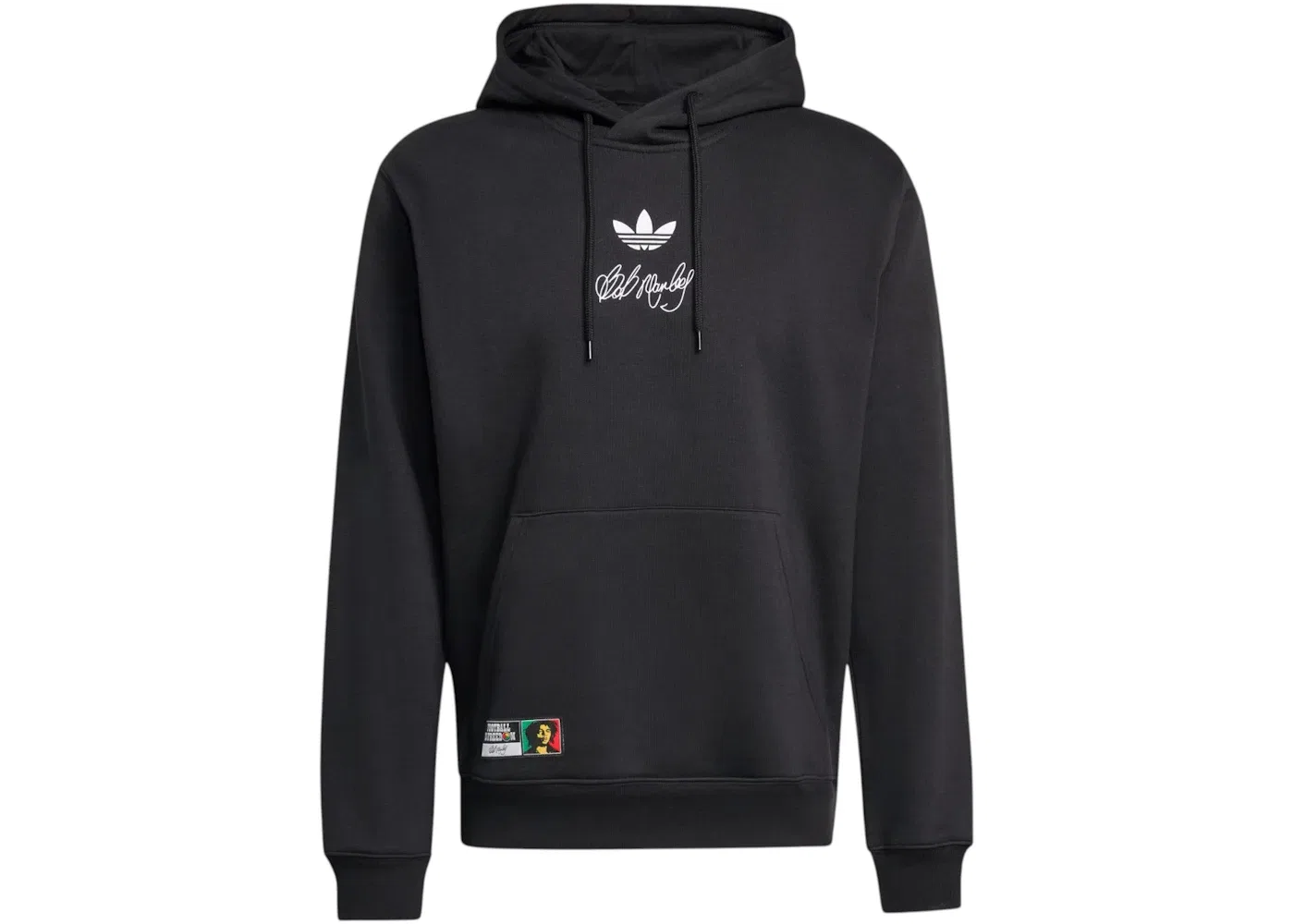 Мужской худи с принтом Bob Marley Adidas, Black