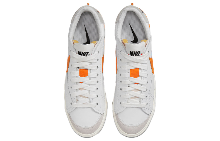 Кроссовки Nike Blazer Low 77 Jumbo, белый/оранжевый — фото 4
