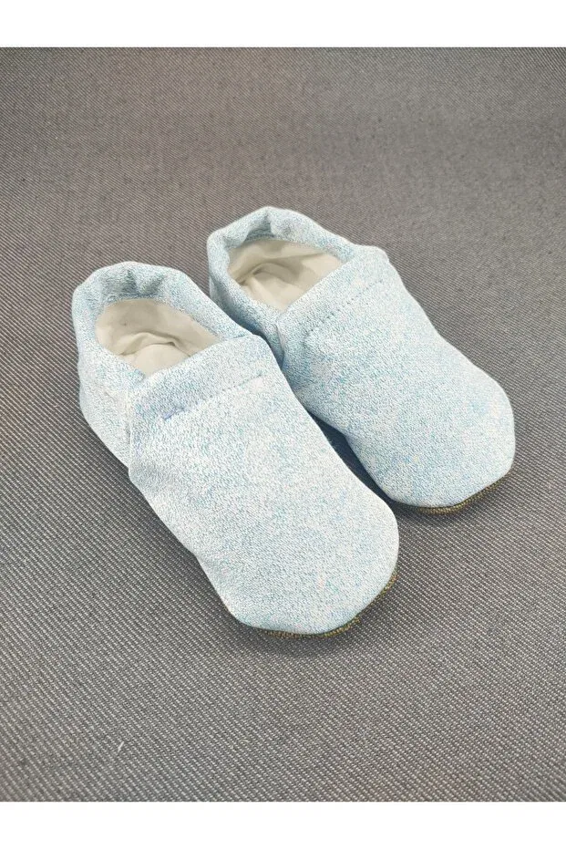 Детские пинетки для новорожденных с эластичной шнуровкой Loove Bebe, Light Blue