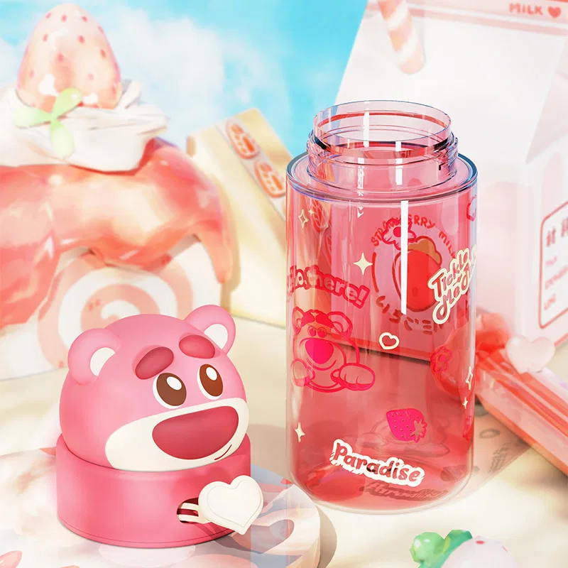 Детская кружка с изображением Лотсо, 500 мл, Disney, Lotso Water Cup+Sticker — фото 3
