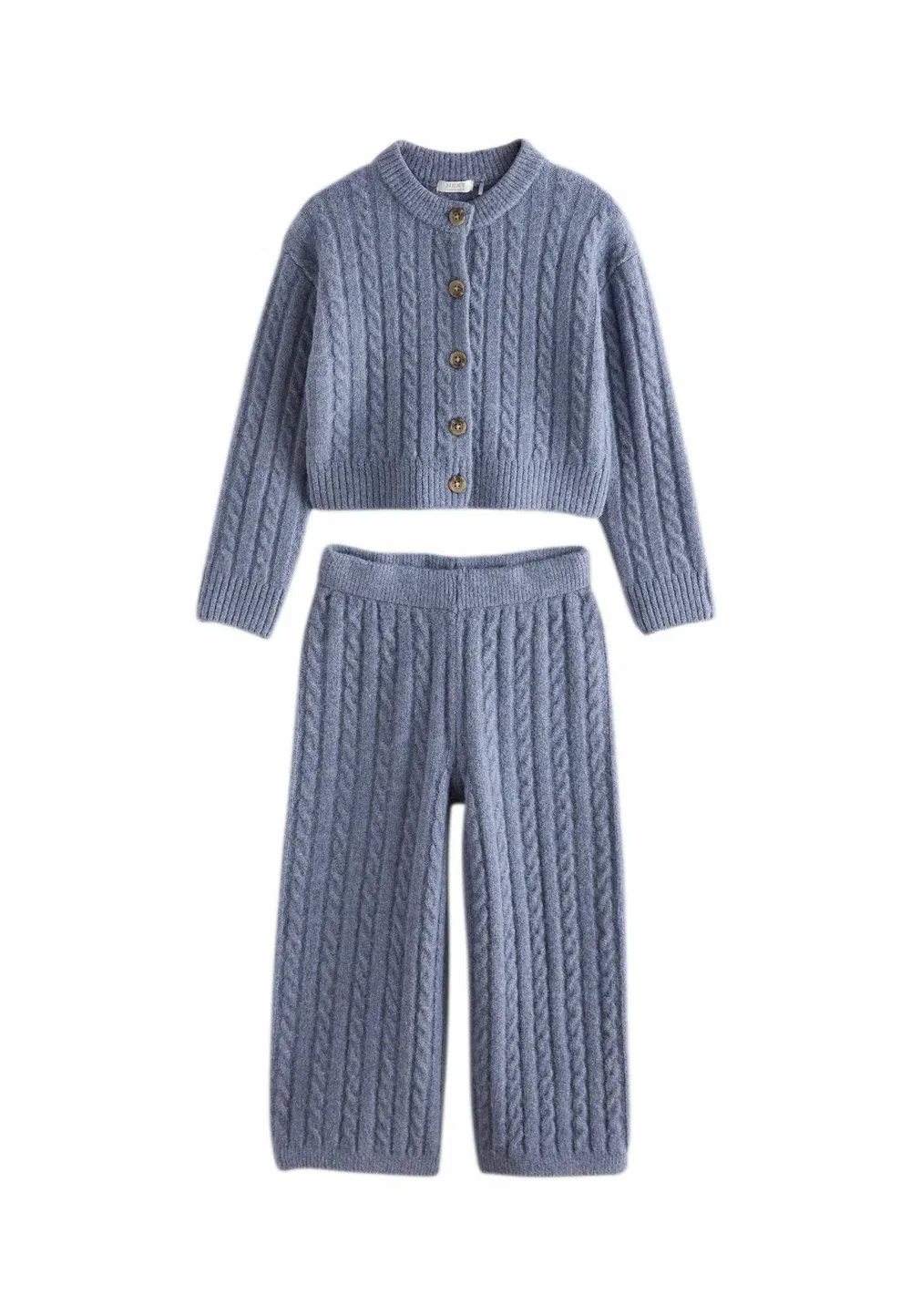 Комплект из кардигана и брюк с косами - кардиган Next, Blue