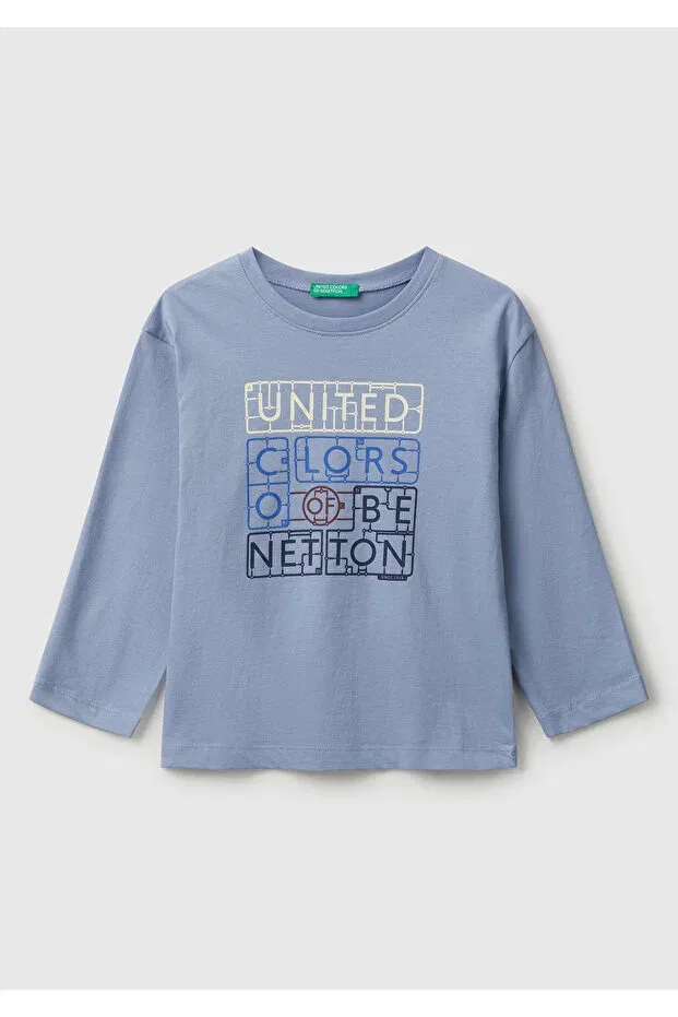 Детская футболка для мальчиков с принтом United Colors Of Benetton, Blue