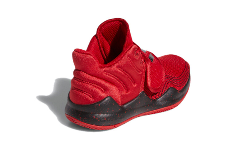Баскетбольные кроссовки Deep Threat Kids PS Mid-top красные/черные Adidas — фото 4