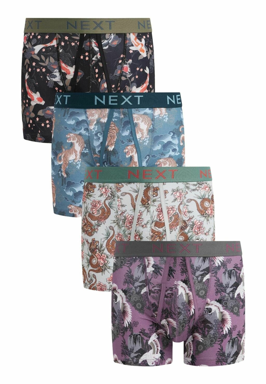 Брюки DINOSAUR PRINT FOUR PACK Next, синий — фото 4