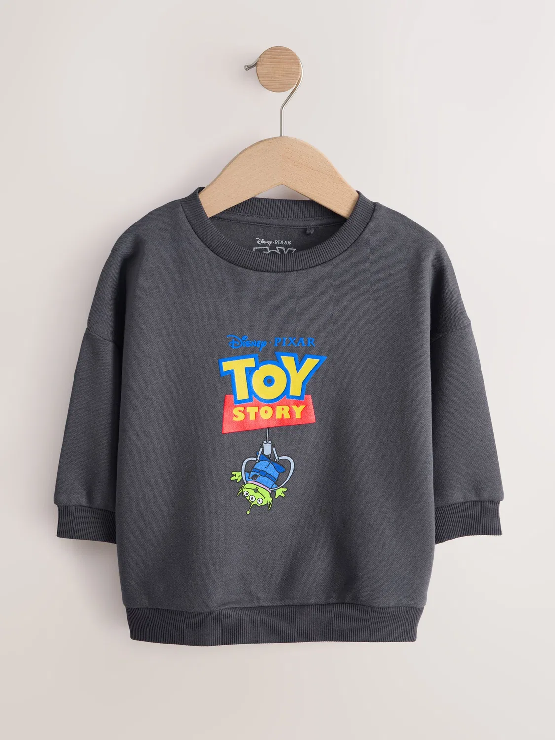 Свитшот с принтом Toy Story, свободный крой Next, угольно-серый