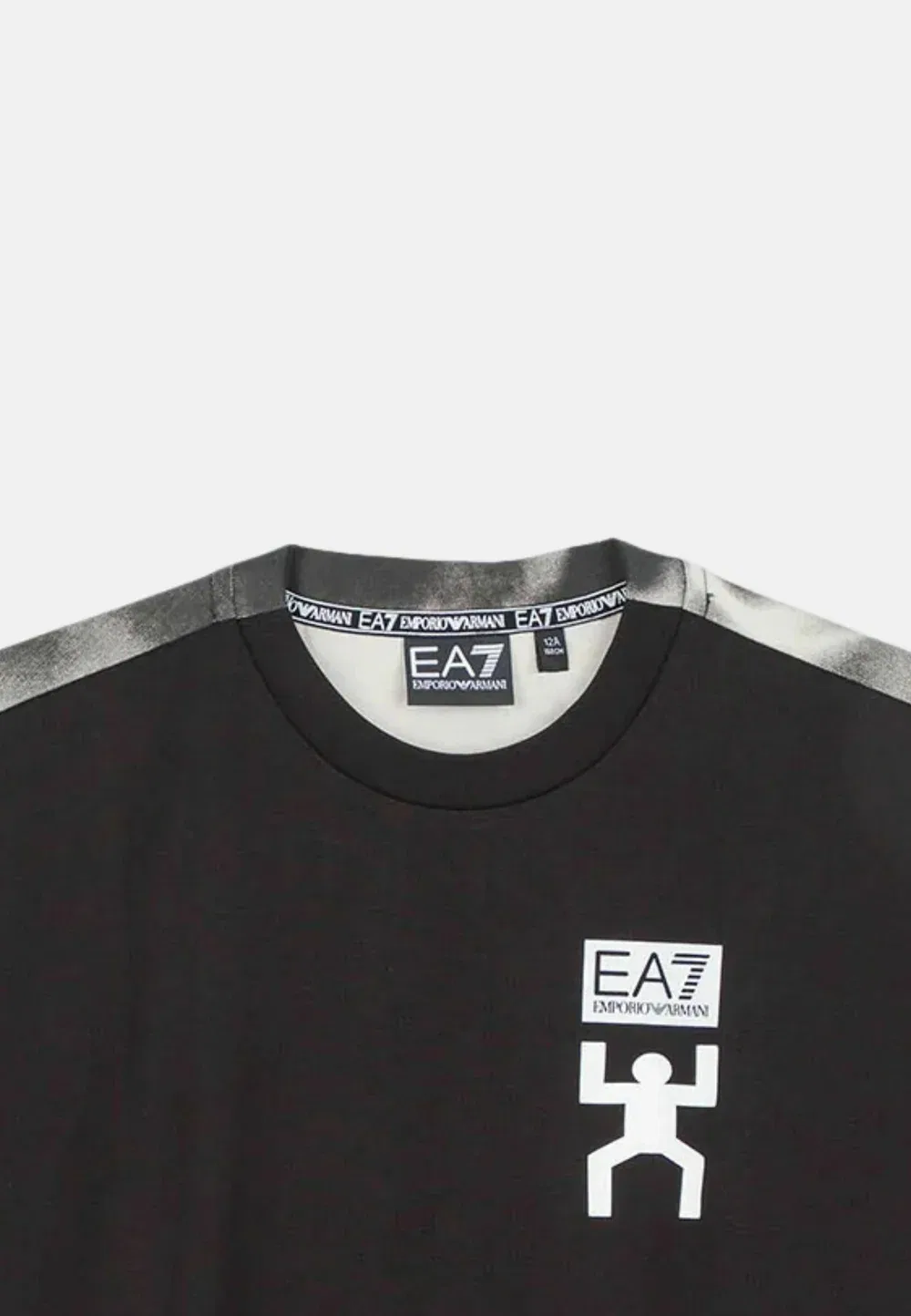 Футболка с коротким принтом - футболка с принтом Ea7 Emporio Armani, Black — фото 3