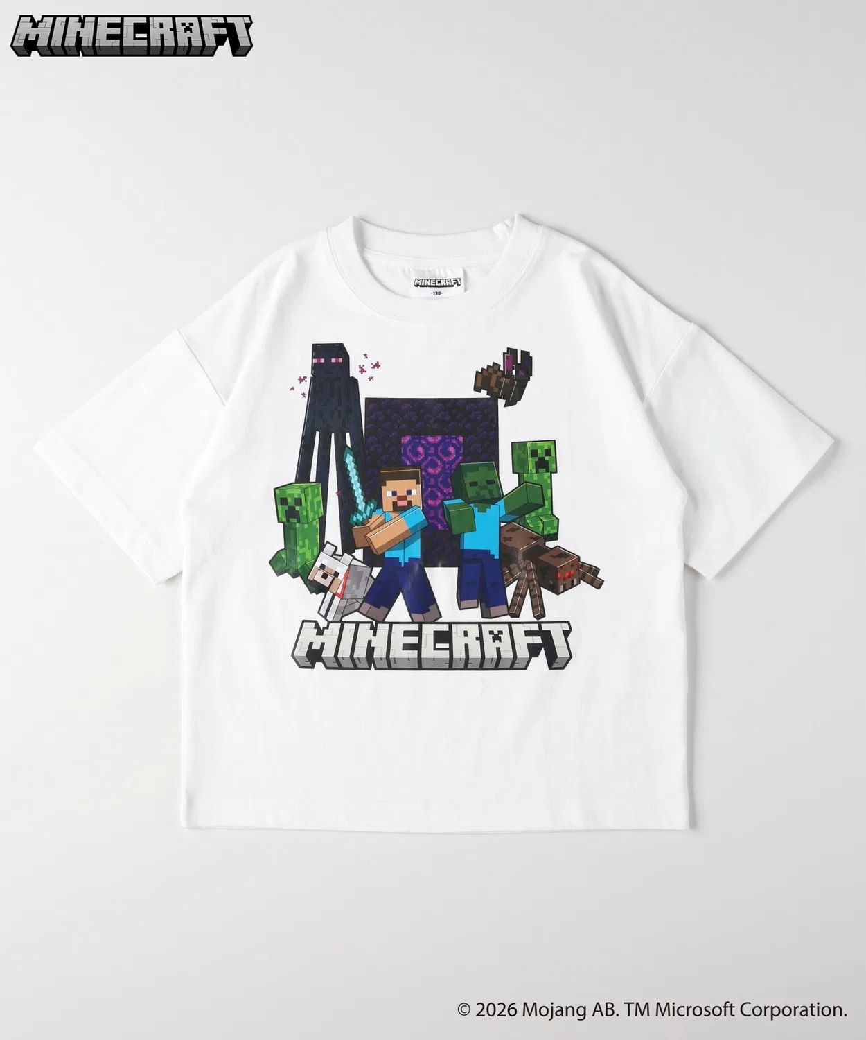 Детская футболка с принтом Minecraft Right-on, Charcoal Grey — фото 3