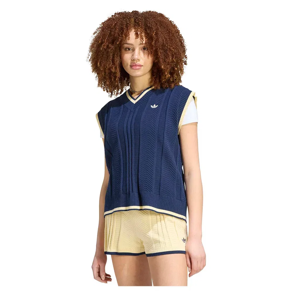 Женский жилет без рукавов Cable Knit Vest Adidas Originals, Blue