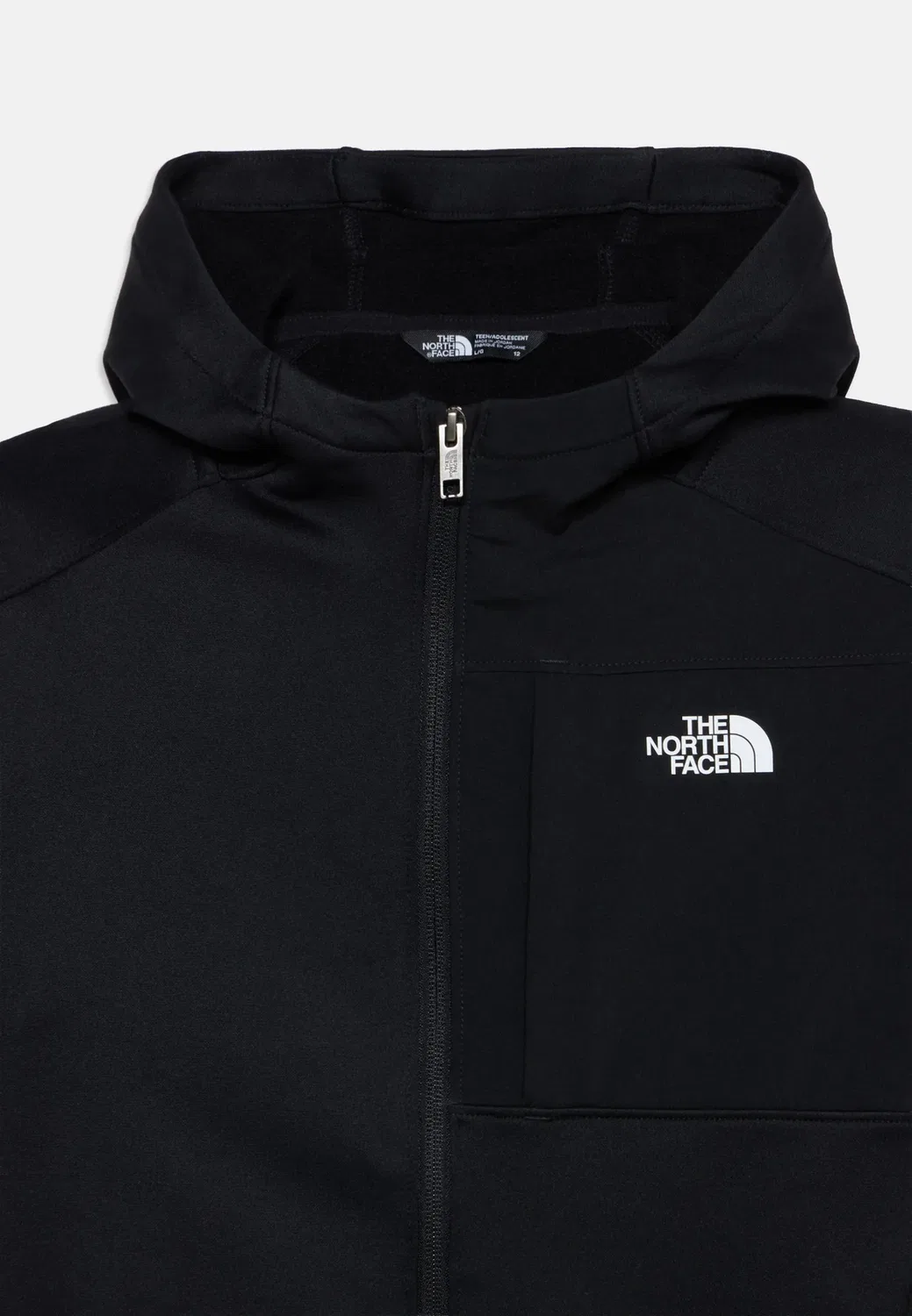 Подростковая спортивная толстовка унисекс на молнии The North Face, Black — фото 4