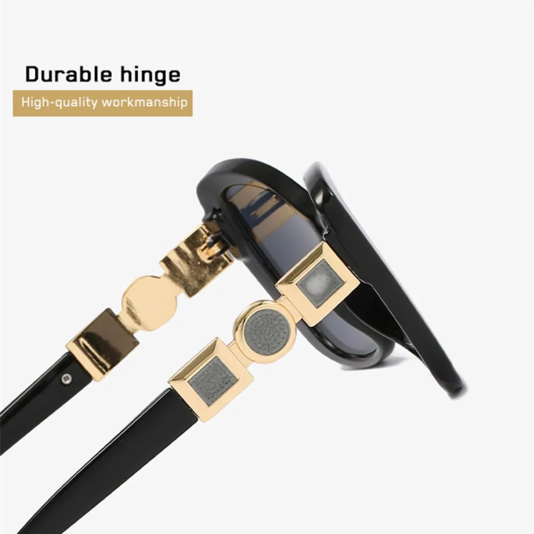 

Солнцезащитные очки для мужчин и женщин - защита UV400 - градиентные линзы "кошачий глаз" для занятий спортом на открытом воздухе и вождения DSVIGF, Black