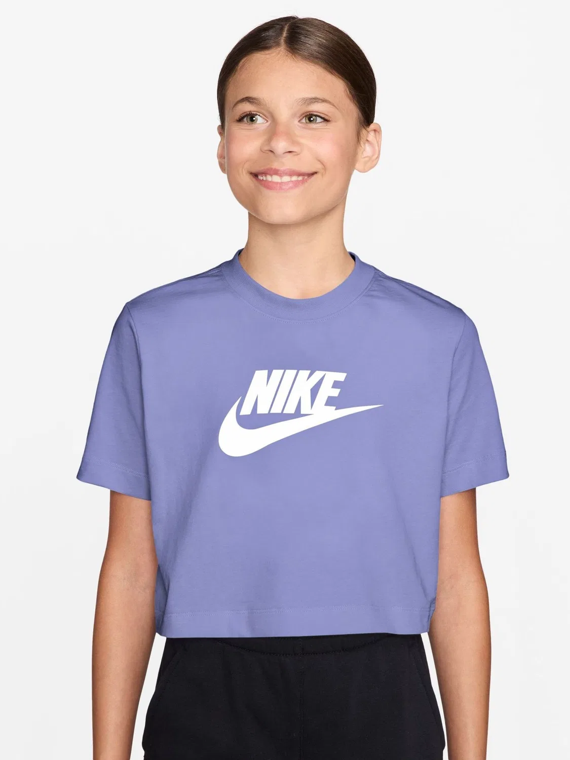 Футболка укороченная Nike, фиолетовый