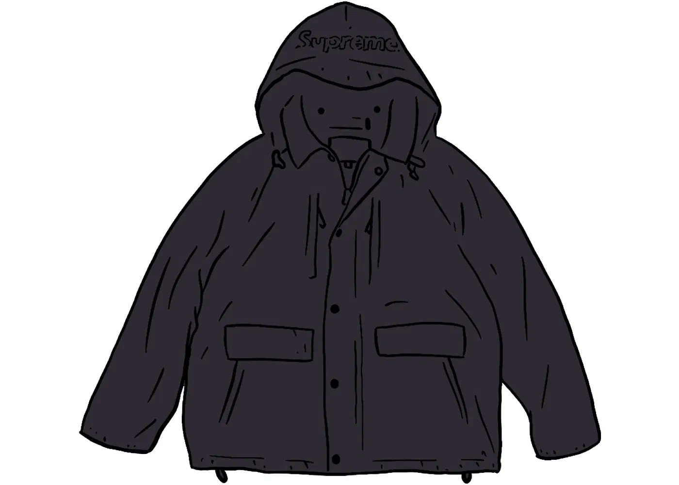 Мужская полевая куртка из вощеного хлопка Field Jacket Supreme, Black