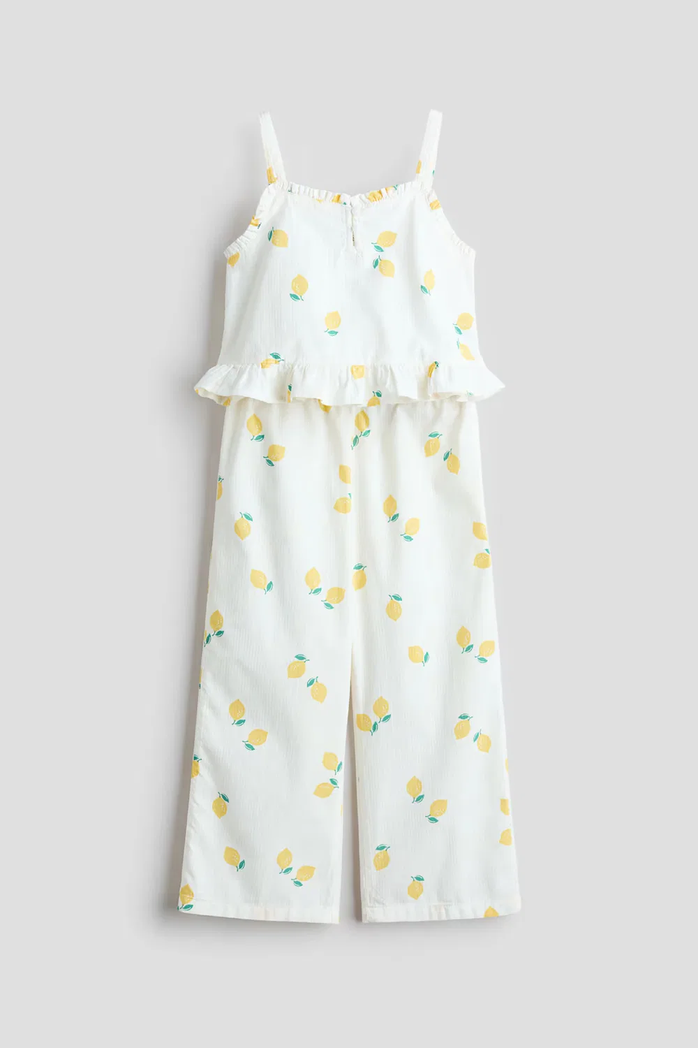 Комплект из двух предметов из ткани сирсакер с оборками H&M, Weiß/Zitronen