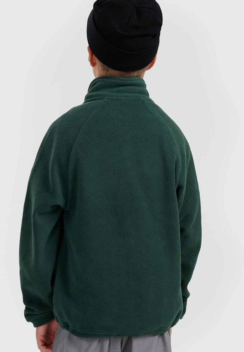 Polar Regular ze Stójką Chłopięcy - флисовая куртка 4F, Dark Green — фото 3
