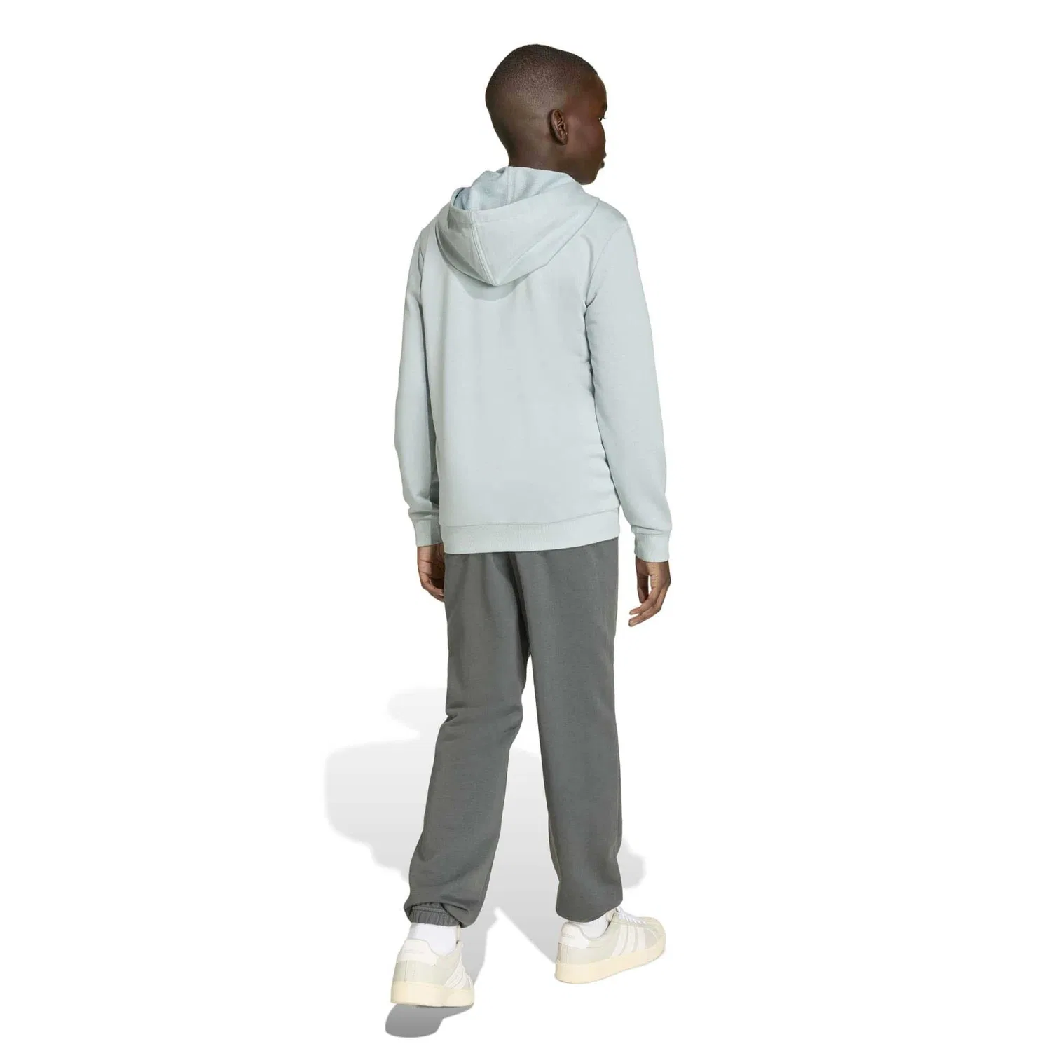 Детский спортивный костюм из футера J LIN FT Tracksuit 220 Adidas, Hellblau Grau Weiss — фото 3