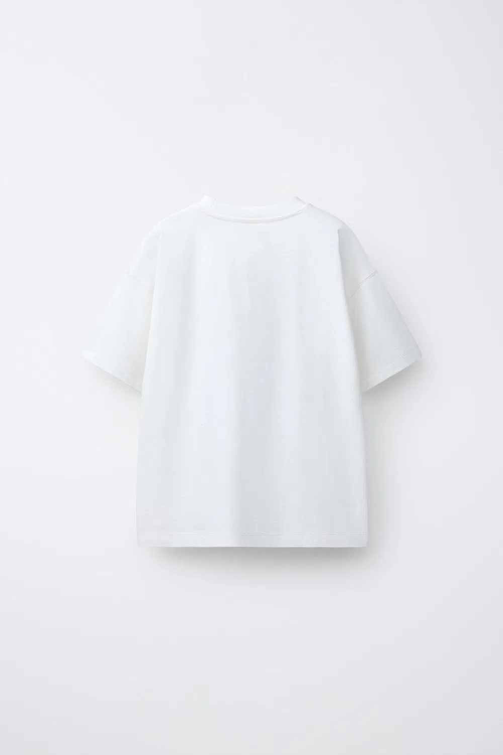 Футболка с университетским принтом ZARA, Oyster-White — фото 2