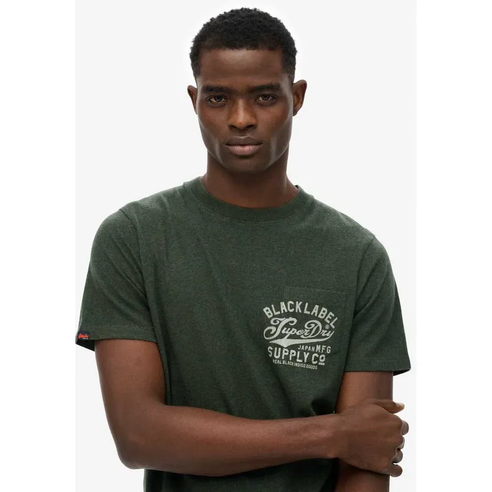 Футболка с коротким рукавом Industrial Relaxed Fit Superdry, зеленый — фото 3