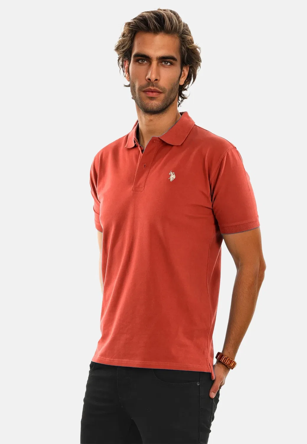 Мужское поло USArrchie U.S. Polo Assn., Rust