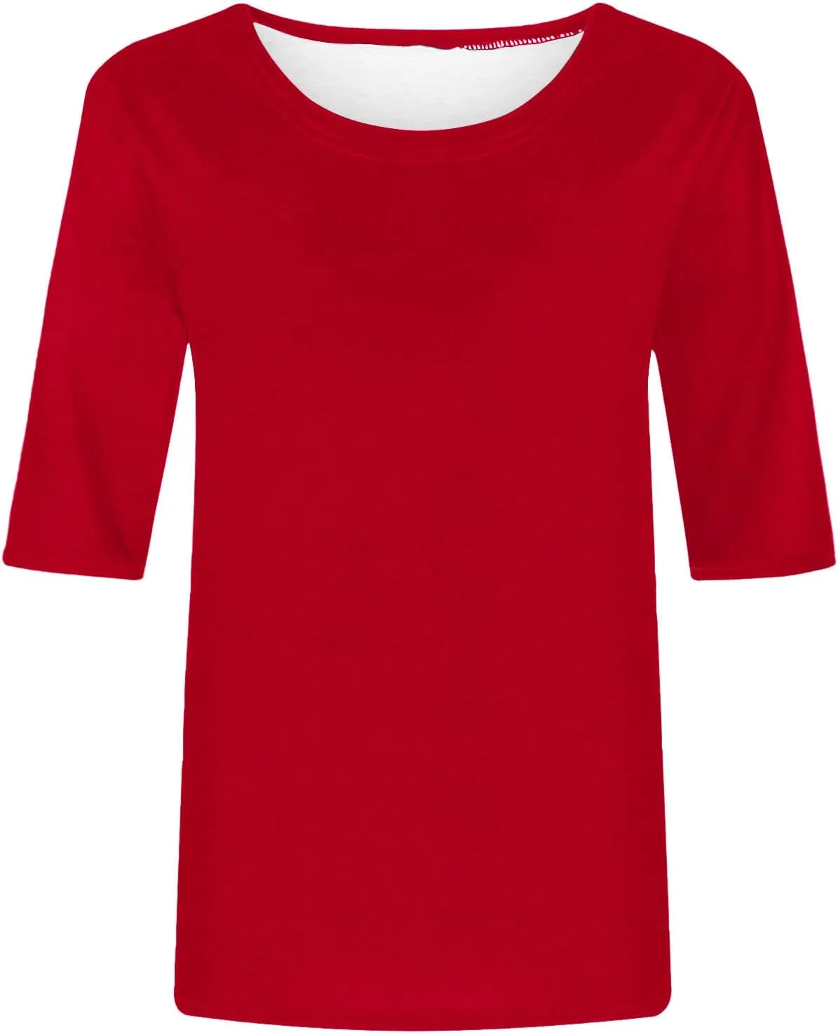 Женская футболка с круглым вырезом Loose Fit, Red — фото 3